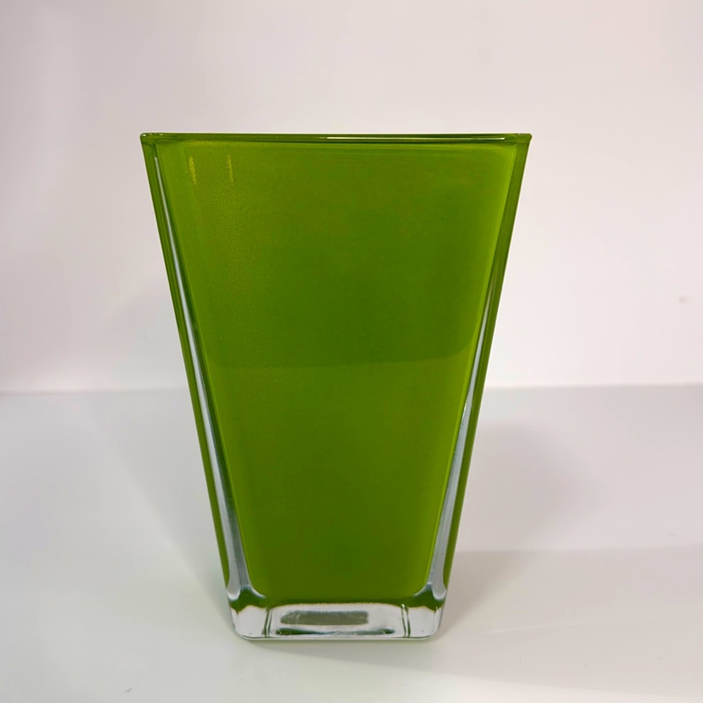 Canpol Poland  vase in apple green color, cased.
